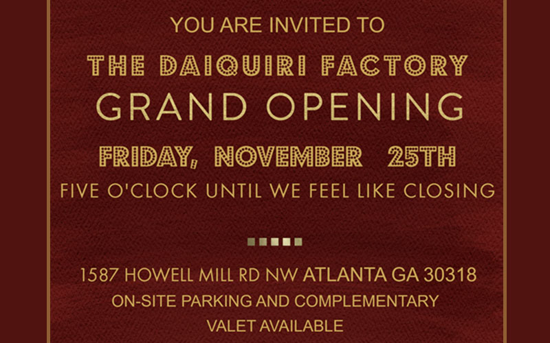 The Daiquiri Factory The tastiest food, slushiest slushies, and BEST